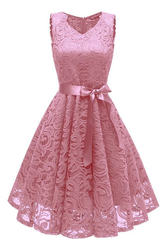 Nuevo Vestido De Fiesta Informal Sin Mangas Con Cuello En V