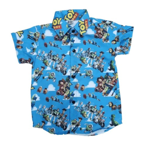 Camisa Social Toy Story Festa Aniversário Infantil Menino