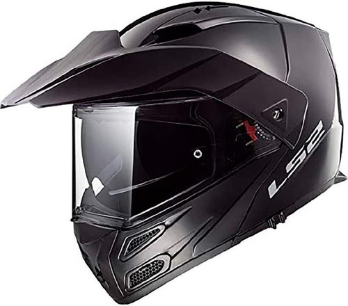 Casco Abatible Ls2 Ff324 Metro Evo Negro Brillante