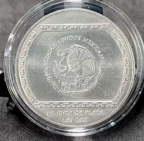 Moneda Plata N2 Pesos 1/2 Onza 1993 Bajorelieve De El Tajin