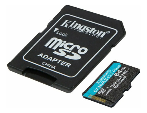 Memoria Microsdxc Kingston Canvas Go Plus 64gb + Adaptador