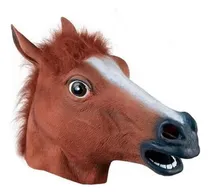 Comprar Máscara Cabeça Cavalo Fantasia Carnaval Halloween Cosplay Cor Marrom