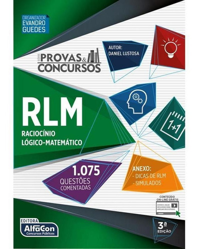 Provas E Concursos - Raciocinio Logico Matematico - Alfacon: 1075 Questoes Comentadas, De A Alfacon. Editora Jafar Sistema De Ensino E Cursos Livres S/a, Capa Mole, Edição 3 Em Português