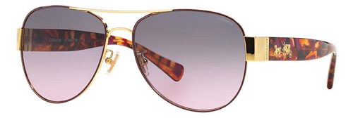 Coach Gafas De Sol Aviador Hc Para Mujer, Gradiente Púrpur.