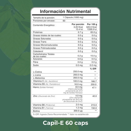 Biobo Labs Promen Capil-e 60caps-60días