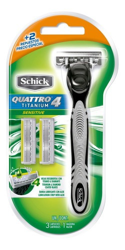 Maquina Schick Quattro Titanium + 2 Repuestos