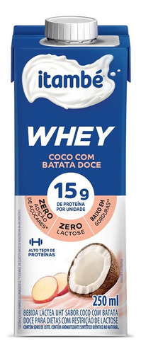Bebida Láctea 15g Prot Whey Itamnbé Coco Batata Doce 250ml
