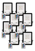 Comprar Pack X 8 Reflectores Led Rgb Exterior 20w Control Remoto