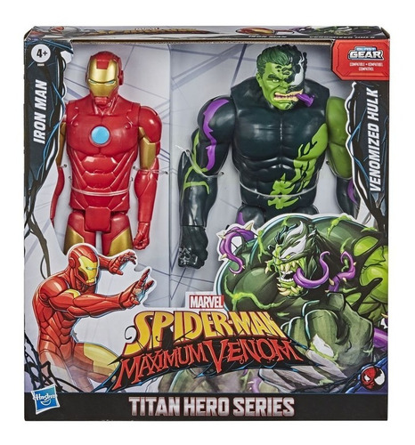 Bonecos Marvel Spider-man Maximum Venom Iron Man Hulk Hasbro
