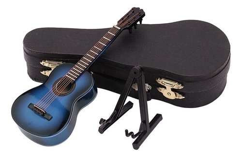 1/12 Guitarra En Miniatura Con Soporte Y Estuche Colección