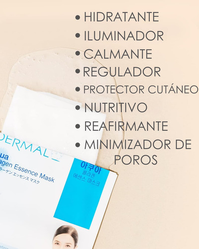 Dermal, Mascarillas Colágeno X24, Hidratantes Y Reafirmantes