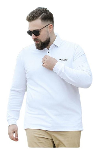 Camisas De Manga Larga Tipo Polo Negro, Blanco Y Gris Para H