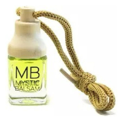 Perfume Aroma Para Auto Mb Mystic Balsam Colgante Madera Color Verde Fragancia Flores Blancas