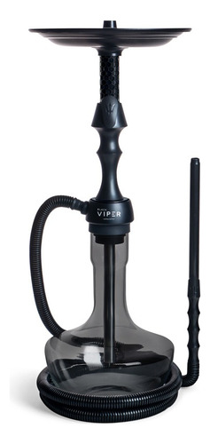 Narguile Completo Medio Triton Hookah Viper Cores Cor Preto