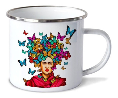 Taza Pocillo Frida Kahlo Colors De Peltre (10oz=300ml)