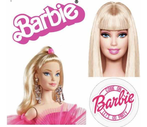 Barbie Decoración Comestible Hoja De Arroz Para Pastel