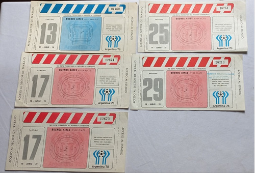 Imagen 4 de 10 de Entradas Mundial 1978 , Sin Uso, Originales....