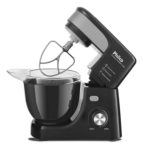 Batedeira Planetária Philco Php500p Turbo 700w Preto 220v