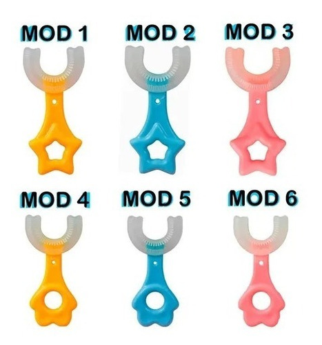 Cepillo De Dientes 1p Niños Forma De U Boca Entera Silicon F