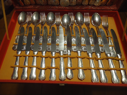 Imagen 3 de 4 de Cubiertos De Plata Arg 800 Doce Puestos. 51 Piezas (nuevo)