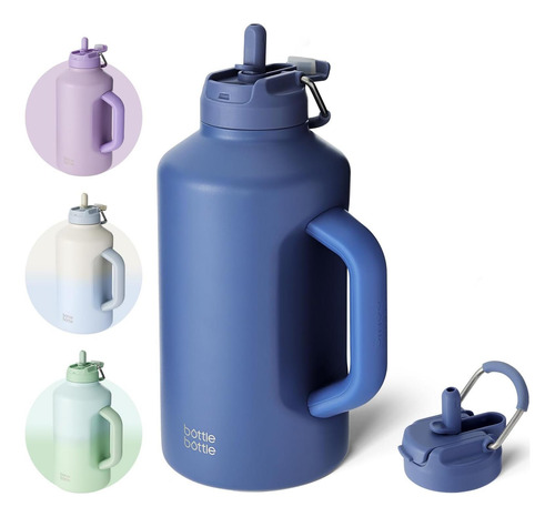 Bottle Bottle Botella De Agua Aislada De 64 Oz Con Pajita Y