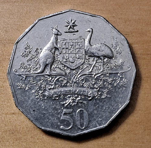 Australia Moneda 50 Centavos 2001. Centenario Federación 