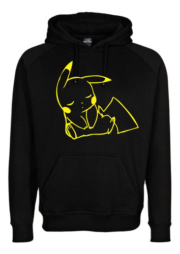 Sudadera Pikachu Durmiendo Acostado Con Gorro  