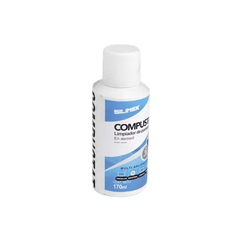 Limpiador de pantallas Silimex COMPUSTAT en aerosol y protector  anti-estático repelente de polvo, 170 ml