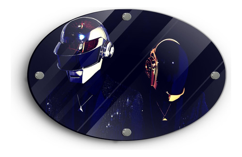 Cuadro De Vidrio Templado Geométrico Daft Punk 2 60x90cm