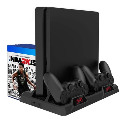 Imagen 1 de 6 de Base Cargador Dual Ps4 Carga Doble Control Ext Usb Gamer Accesorios