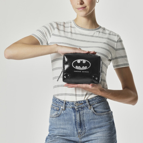 Cosmetiquera Para Mujer Batman W Capsule Negro Acsimcoe41cw Diseño De La Tela Gráfico