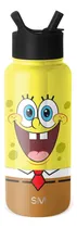 Comprar Simple Modern Bob Esponja Botella Deportiva Acero Inoxidable Sonrisa De Bob Esponja