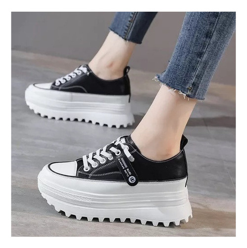 ~ Nuevos Zapatos De Plataforma Con Punta Redonda Para Mulher