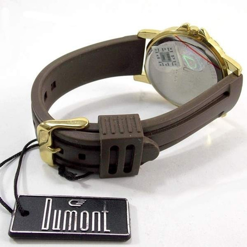 Sv48013s Relógio Dumont Feminino Pulseira Silicone Marrom