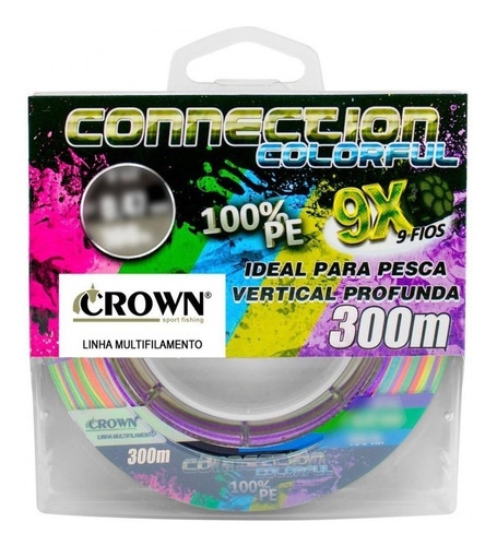 Linha Mult. Connection Colorful 9x 0,26mm 300m - Crown Cor Preto