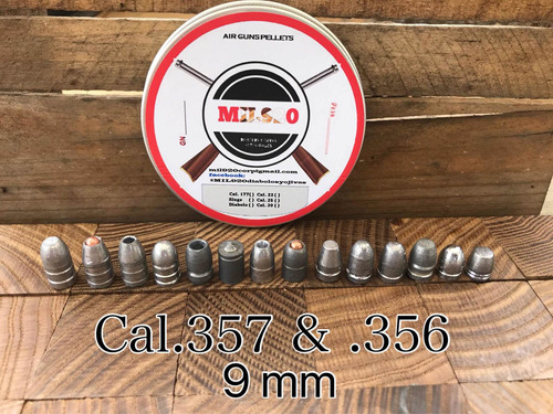 Ojivas Cal .357 Y .356 Big Bore Para Co2 Pcp 100 Pzas