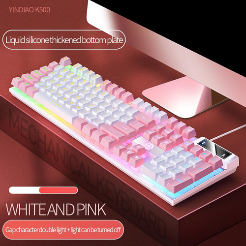 Teclado Mecánico Para Juegos Con Cable, Rgb Retroiluminado