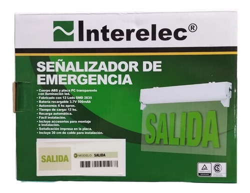 Cartel Señalizador Salida Interelec