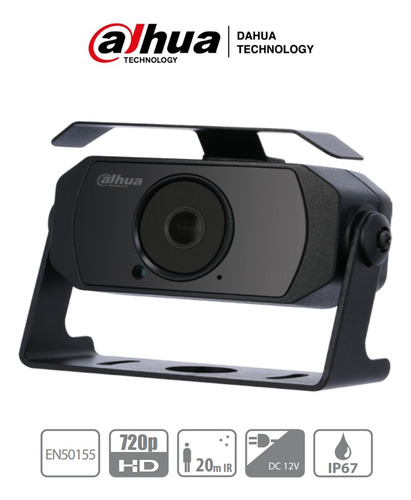 Cámara Dahua Para Dvr Móvil 1mp 2.8mm 92° Audio Ir20m Ip67