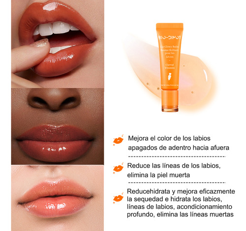 Balsamo Labial De Zanahoria Hidratante Protector Labios Gel