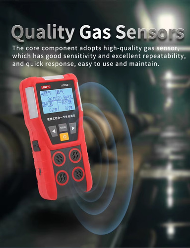 Medidor Detector Multigas 4 En 1 Uni-t Ut334e+ O2 H2s Co Lel