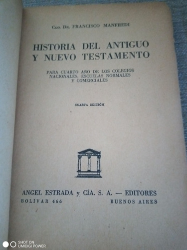 Historia Del Antiguo Y Nuevo Testamento - Manfredi ( 1950 )