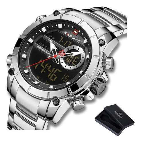 Relojes De Acero Inoxidable Naviforce 9163 Business Quartz