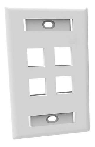 Face Plate Plano 4p - Blanco Furukawa 35050090 En Palermo