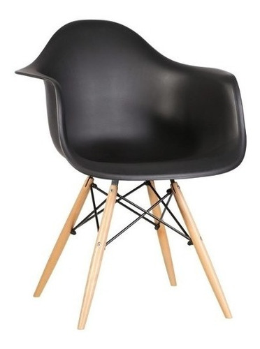 Pack 4 Silla Eames Clasica Apoyabrazo  Negro  / C Y S Market