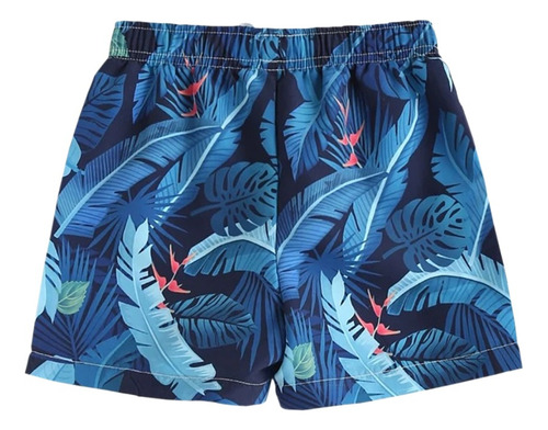 Traje De Baño Para Bebe Niño Estilo Short Boxer Hojas