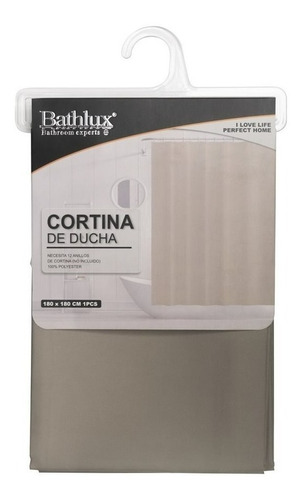 Cortina De Baño Tela 180x180cm Beige