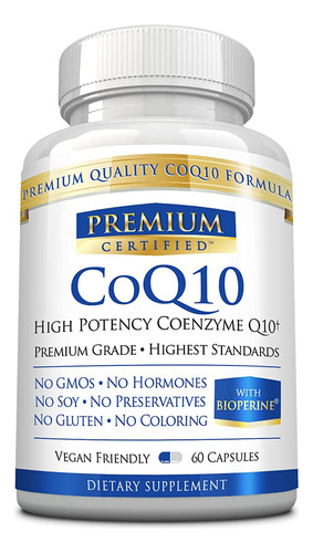 Premium Certified Coq10 - Coenzima Q10 300mg Con Aceite Mct