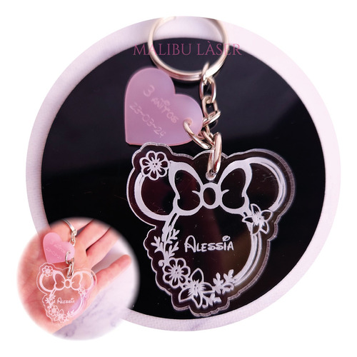 10 Llaveros  Minnie Personalizados Fiesta Souvenir