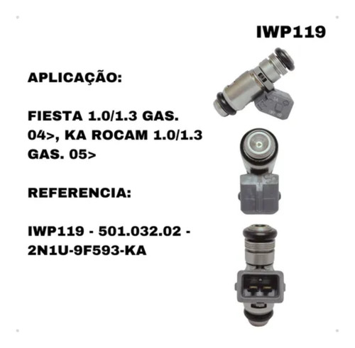 Bico Injetor Fiesta Ecosport Ka 1.0 Iwp119 2006 2008 Unidade